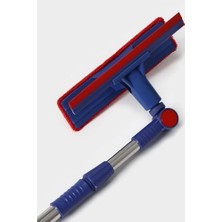 Teleskopik Mop Çift Taraflı Pratik Cam Silme Aparatı Cam Silme Mopu Mikrofiber Bezli Cam Silecek