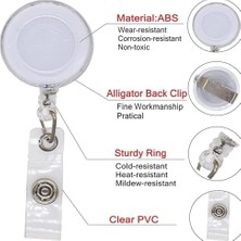 Rozet Makarası Tutucu, 10 Adet Komik Rozet Makarası, Geri Çekilebilir Hemşire ve Doktor Kimlik Klipsi, Hastane ve Ofis Çalışanları Için Sevimli Hediye