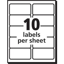 30609" Beyaz "etiket Baskı – Etiketten Baskı (Beyaz, Kağıt, Lazer, 2 x 4, 2500 Adet (S), 250 Yaprak)