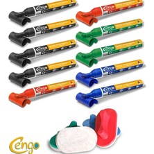 Cengo Doldurulabilir Beyaz Tahta Kalemi 10 Adet Su Geçirmez Özellikte Beyaz Renkli