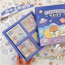 Guguk Star Travel Temalı 100 Yaprak 4 Bölmeli Seti • Bullet Journal