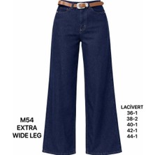 Miss Poem Kadın Kemer Detaylı Extra Wide Leg Jean Pantolon