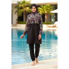 Seboteks Hızlı Kuruyan Paraşüt Kumaş Büyük Beden Tam Kapalı Tesettür Mayo 22155