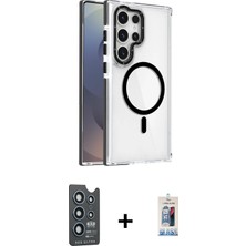 BUTİMAR'S Galaxy S25 Ultra Kozmos Doku Koleksiyonu - Siyah Joko Magic 5d Cam + Lacivert Bilvis Titan Kamera Lens