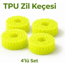 Mottopi G.Dorman 4 Adet Tpu Zil Keçesi Yarı Sert,38/15MM, 50/9mm, 3D Baskı, Uzun Ömürlü-Neon Sarı