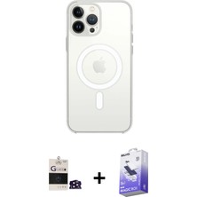 BUTİMAR'S iPhone 14 Pro Max Kutup Klasik Serisi - Siyah Bilvis 5in1 5d Magic Hayalet Cam Ekran Koruyucu + Derin Mor Bilvis Titan Kamera Lens