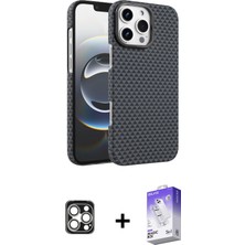 BUTİMAR'S iPhone 16 Pro Max Doruk Serisi - Siyah Bilvis 5in1 3D Magic Cam Ekran Koruyucu + Gümüş Pvd Metal Kamera Lens