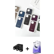 BUTİMAR'S iPhone 15 Pro Pusula Modern - Siyah Bilvis 5in1 5d Magic Hayalet Cam Ekran Koruyucu + Siyah Raze Metal Kamera Lens