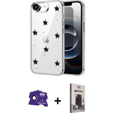 BUTİMAR'S iPhone 16E Yörünge Form - Siyah Bilvis Hayalet Cam Ekran Koruyucu + Siyah Bilvis Titan Kamera Lens