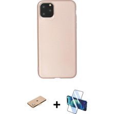 BUTİMAR'S iPhone 11 Pro Max Kozmos Yansıma Özel Seri - Siyah 3D Antistatik Seramik Nano Ekran Koruyucu + Turuncu Renkli Kamera Lens Koruma Cam