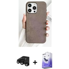 BUTİMAR'S iPhone 15 Pro Pusula Modern - Siyah Bilvis 5in1 5d Magic Hayalet Cam Ekran Koruyucu + Siyah Raze Metal Kamera Lens