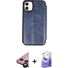 BUTİMAR'S iPhone 11 Zirve Yansıma Serisi - Siyah Bilvis 5in1 5d Magic Hayalet Cam Ekran Koruyucu + Siyah Raze Metal Kamera Lens