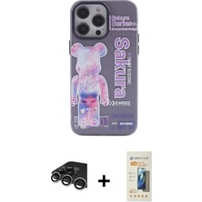 BUTİMAR'S iPhone 14 Pro Max Zirve Form Özel Seri - Siyah 6d Mat Seramik Hayalet Nano Ekran Koruyucu + Gümüş Raze Metal Kamera Lens