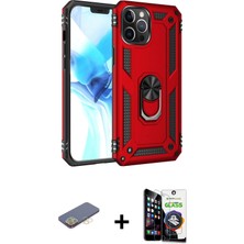 BUTİMAR'S iPhone 12 Pro Max Ahenk Klasik Koleksiyonu - Şeffaf Temperli Cam Ekran Koruyucu + Sarı Renkli Kamera Lens Koruma Cam