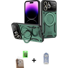 BUTİMAR'S iPhone 16 Pro Max Kıvılcım Modern Serisi - Siyah Joko Magic 5d Cam + Çöl Titanyum Raze Metal Kamera Lens