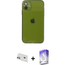 BUTİMAR'S iPhone 12 Ahenk Doku - Siyah Bilvis 5in1 3D Magic Cam Ekran Koruyucu + Mor Rainbow Kamera Lens Koruma Cam