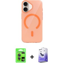 BUTİMAR'S iPhone 17 Pusula Form Özel Seri - Siyah Bilvis 5in1 5d Magic Hayalet Cam Ekran Koruyucu + Gri Raze Metal Kamera Lens