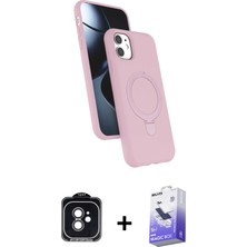 BUTİMAR'S iPhone 11 Iz Işık Koleksiyonu - Siyah Bilvis 5in1 5d Magic Hayalet Cam Ekran Koruyucu + Siyah Pvd Metal Kamera Lens