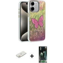 BUTİMAR'S iPhone 11 Zirve Modern Prime - Şeffaf 360 Full Body Arka Koruyucu + Turuncu Renkli Kamera Lens Koruma Cam