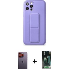 BUTİMAR'S iPhone 12 Pro Akış Doku - Siyah 360 Mat Full Body Arka Koruyucu + Turuncu Neon Fosforlu Kamera Lens