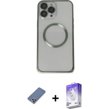 BUTİMAR'S iPhone 13 Pro Max Ahenk Işık Serisi - Siyah Bilvis 5in1 3D Magic Cam Ekran Koruyucu + Açık Yeşil Metal Kamera Lens Koruma Cam