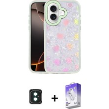 BUTİMAR'S iPhone 16 Odak Prime - Siyah Bilvis 5in1 3D Magic Cam Ekran Koruyucu + Yeşil Pvd Metal Kamera Lens