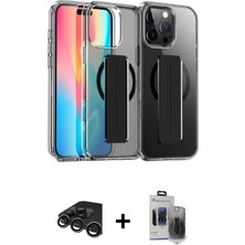 BUTİMAR'S iPhone 15 Pro Max Nova Işık Koleksiyonu - Siyah Vanessa Magic Hayalet Cam + Titanyum Gri Raze Metal Kamera Lens