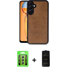 BUTİMAR'S Galaxy A35 5g Kıvılcım Işık Serisi - Siyah 6d Antistatik Mat Seramik Hayalet Nano Ekran Koruyucu + Gümüş Raze Metal Kamera Lens