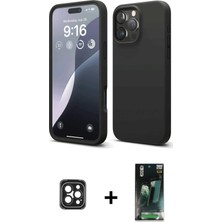 BUTİMAR'S iPhone 16 Pro Max Kozmos Yansıma Özel Seri - Siyah 360 Mat Full Body Arka Koruyucu + Siyah Pvd Metal Kamera Lens