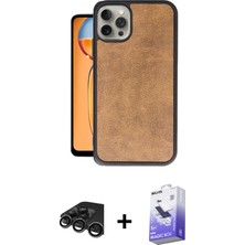 BUTİMAR'S iPhone 15 Pro Kıvılcım Işık Serisi - Siyah Bilvis 5in1 5d Magic Hayalet Cam Ekran Koruyucu + Titanyum Gri Raze Metal Kamera Lens