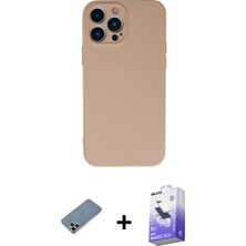 BUTİMAR'S iPhone 13 Pro Max Ahenk Serisi - Siyah Bilvis 5in1 5d Magic Hayalet Cam Ekran Koruyucu + Mor Metal Kamera Lens Koruma Cam