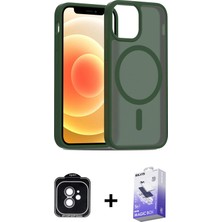 BUTİMAR'S iPhone 11 Siluet Minimal Prime - Siyah Bilvis 5in1 5d Magic Hayalet Cam Ekran Koruyucu + Yeşil Pvd Metal Kamera Lens