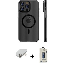 BUTİMAR'S iPhone 14 Pro Max Pusula Minimal Koleksiyonu - Siyah Bilvis Hayalet Cam Ekran Koruyucu + Gold Band Metal Kamera Lens