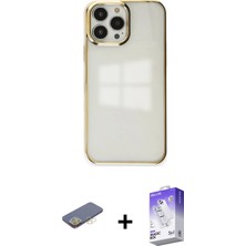 BUTİMAR'S iPhone 13 Pro Max Doruk Doku Prime - Siyah Bilvis 5in1 3D Magic Cam Ekran Koruyucu + Sarı Renkli Kamera Lens Koruma Cam