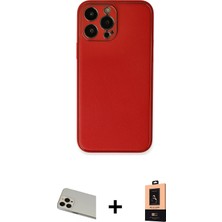 BUTİMAR'S iPhone 13 Pro Max Yadigar Klasik - Şeffaf Maxco Cam Ekran Koruyucu + Rose Gold Rainbow Kamera Lens Koruma Cam