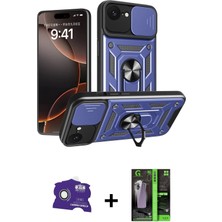 BUTİMAR'S iPhone 16E Ahenk Klasik - Şeffaf 360 Full Body Arka Koruyucu + Beyaz Bilvis Titan Kamera Lens