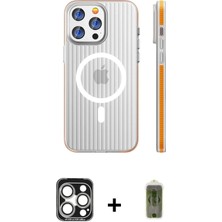 BUTİMAR'S iPhone 15 Pro Max Pusula Minimal Koleksiyonu - Siyah Joko Magic 5d Hayalet Cam + Gümüş Pvd Metal Kamera Lens