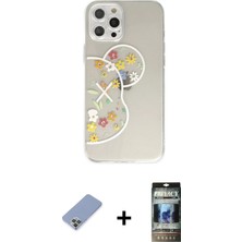 BUTİMAR'S iPhone 12 Pro Eksen Asil Prime - Siyah 34D Hayalet Izgaralı Cam + Koyu Yeşil Metal Kamera Lens Koruma Cam