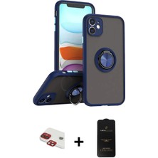 BUTİMAR'S iPhone 11 Yörünge Çizgi - Siyah 6d Antistatik Mat Seramik Hayalet Nano Ekran Koruyucu + Kırmızı Pers Alüminyum Kamera Lens