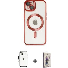 BUTİMAR'S iPhone 14 Nova Işık Özel Seri - Siyah Bilvis 3D Cam Ekran Koruyucu + Siyah Shine Kamera Lens