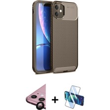 BUTİMAR'S iPhone 11 Eksen Form Prime - Siyah 3D Antistatik Seramik Nano Ekran Koruyucu + Siyah Raze Metal Kamera Lens