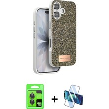 BUTİMAR'S iPhone 17 Vadi Klasik Serisi - Siyah 3D Antistatik Seramik Nano Ekran Koruyucu + Gri Raze Metal Kamera Lens