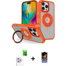 BUTİMAR'S iPhone 16 Pro Nova Minimal Serisi - Siyah Buffer Hayalet Cam Ekran Koruyucu + Beyaz Raze Metal Kamera Lens