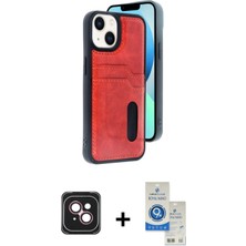 BUTİMAR'S iPhone 14 Yörünge Işık Serisi - Şeffaf Royal Nano Ekran Koruyucu + Pembe Pvd Metal Kamera Lens