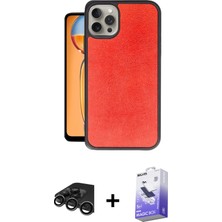 BUTİMAR'S iPhone 15 Pro Kıvılcım Işık Serisi - Siyah Bilvis 5in1 5d Magic Hayalet Cam Ekran Koruyucu + Titanyum Gri Raze Metal Kamera Lens