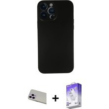 BUTİMAR'S iPhone 13 Pro Max Yadigar Yansıma Serisi - Siyah Bilvis 5in1 3D Magic Cam Ekran Koruyucu + Mor Rainbow Kamera Lens Koruma Cam