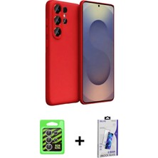 BUTİMAR'S Galaxy S26 Ultra Kozmos Yansıma Özel Seri - Siyah Bilvis 3D Cam Ekran Koruyucu + Gümüş Raze Metal Kamera Lens