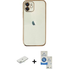 BUTİMAR'S iPhone 11 Vadi Minimal - Şeffaf Royal Nano Ekran Koruyucu + Sarı Renkli Kamera Lens Koruma Cam