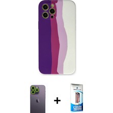 BUTİMAR'S iPhone 12 Pro Max Yadigar Çizgi - Siyah 5d Eko Cam Ekran Koruyucu + Yeşil Neon Fosforlu Kamera Lens