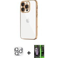 BUTİMAR'S iPhone 16 Pro Max Vadi Minimal - Şeffaf 360 Full Body Arka Koruyucu + Gümüş Pers Alüminyum Kamera Lens